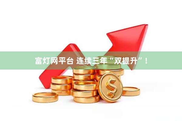 富灯网平台 连续三年“双提升”！