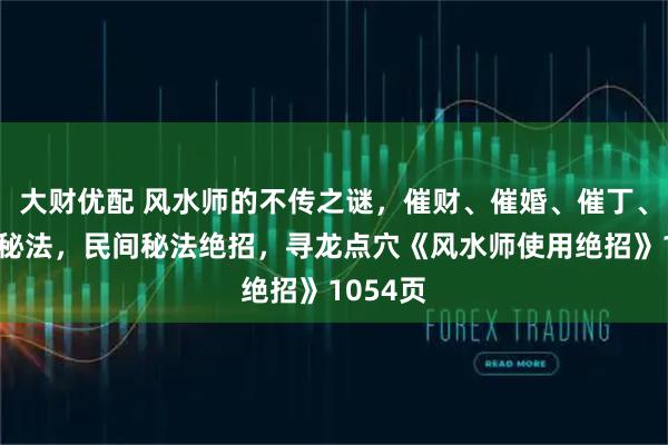 大财优配 风水师的不传之谜，催财、催婚、催丁、催桃花秘法，民间秘法绝招，寻龙点穴《风水师使用绝招》1054页